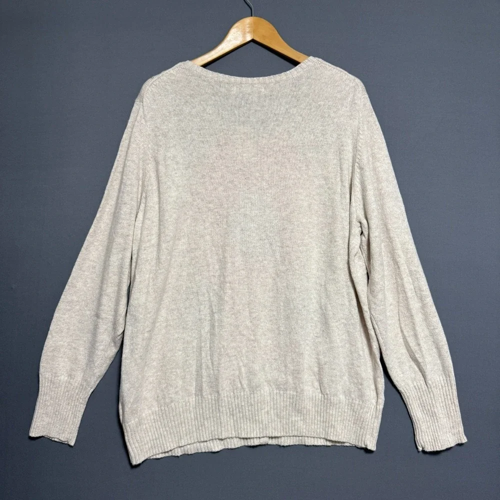Old Navy Argyle Cardigan Sweater XXL Beige Orange Preppy Grandmacore Geek NWT‎